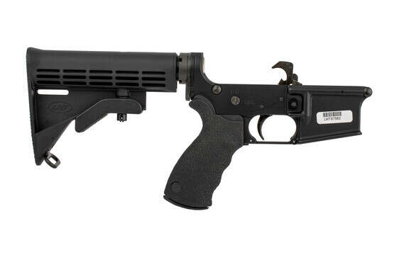 The Lewis Machine & Tool Defender Complete AR-15 lower receiver group is forged from 7075-T6 aluminum